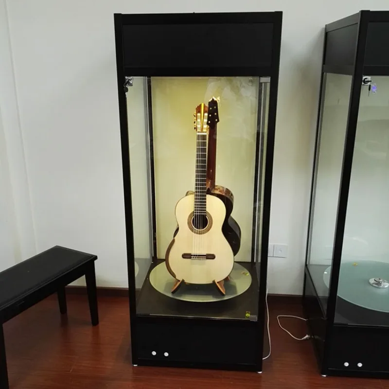 

Guitar glass display cabinet piano store guzheng display cabinet Musical instrument display cabinet