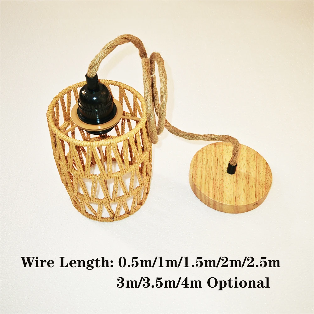 

Трансграничная ретро бумажная веревка, декоративная лампа, люстра, креативная лампа, прикроватная тумбочка ручной работы, бумажная веревка «сделай сам», подвесной светильник Wov