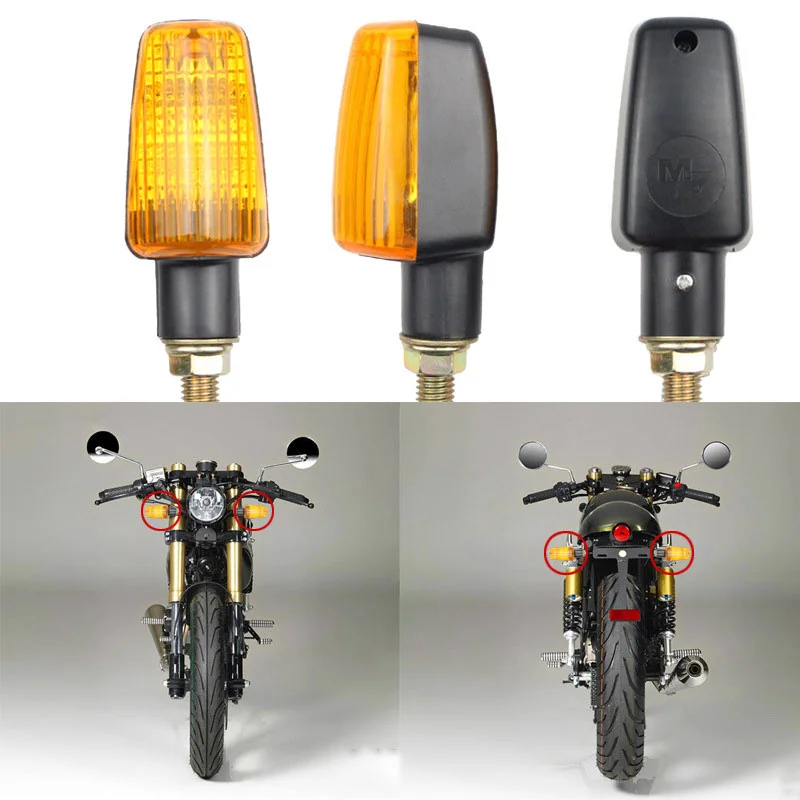 1 Pcs Motorcycle Flasher Turn Signal Lamp Universal 12V Motorbike Indicator Light Amber Blinker Bulb Motorcycle Accessories