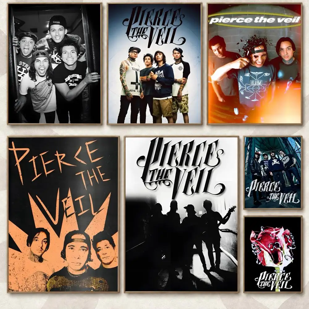 Pierce the Veil Rock Band Album Emo Music Aesthetic Poster Aesthetic Art Print for Bedroom & Living Room Decor, Unframed