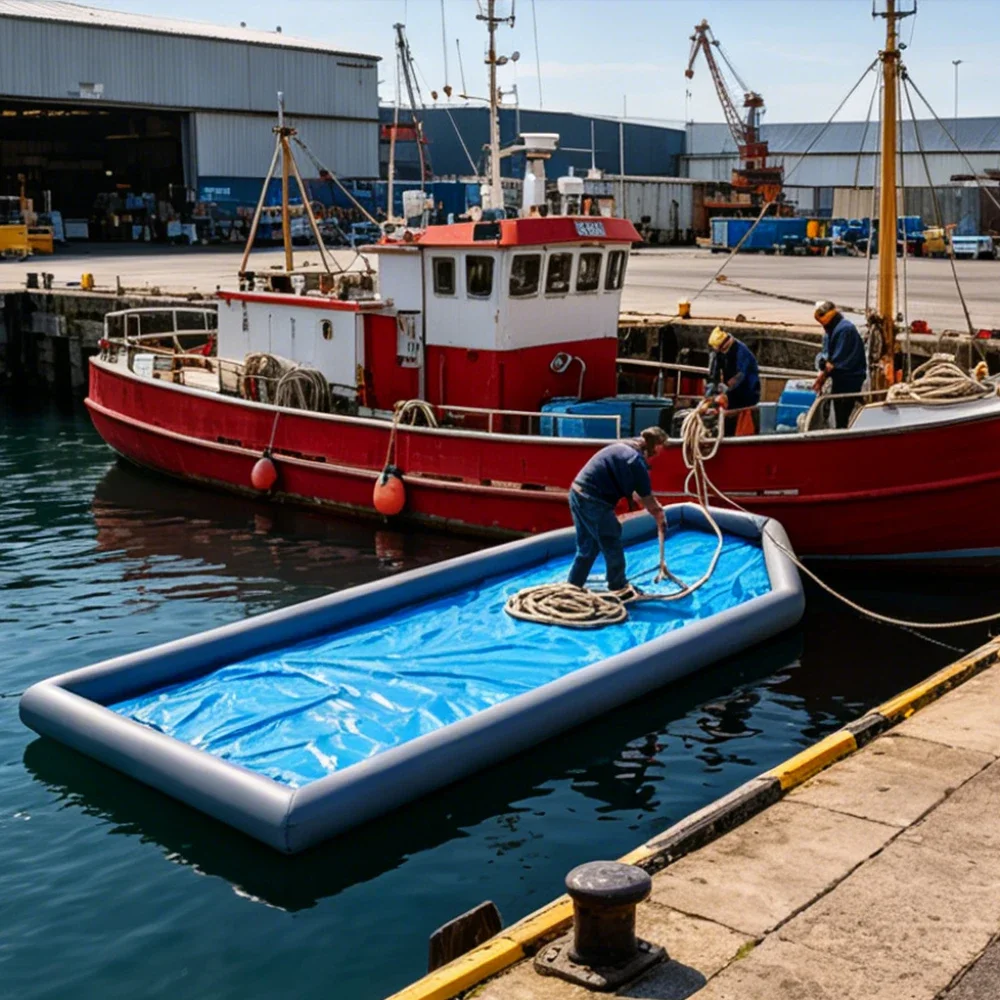 Commercial PVC Inflatable Floating Dry Dock for Ships Motorboats and Yachts