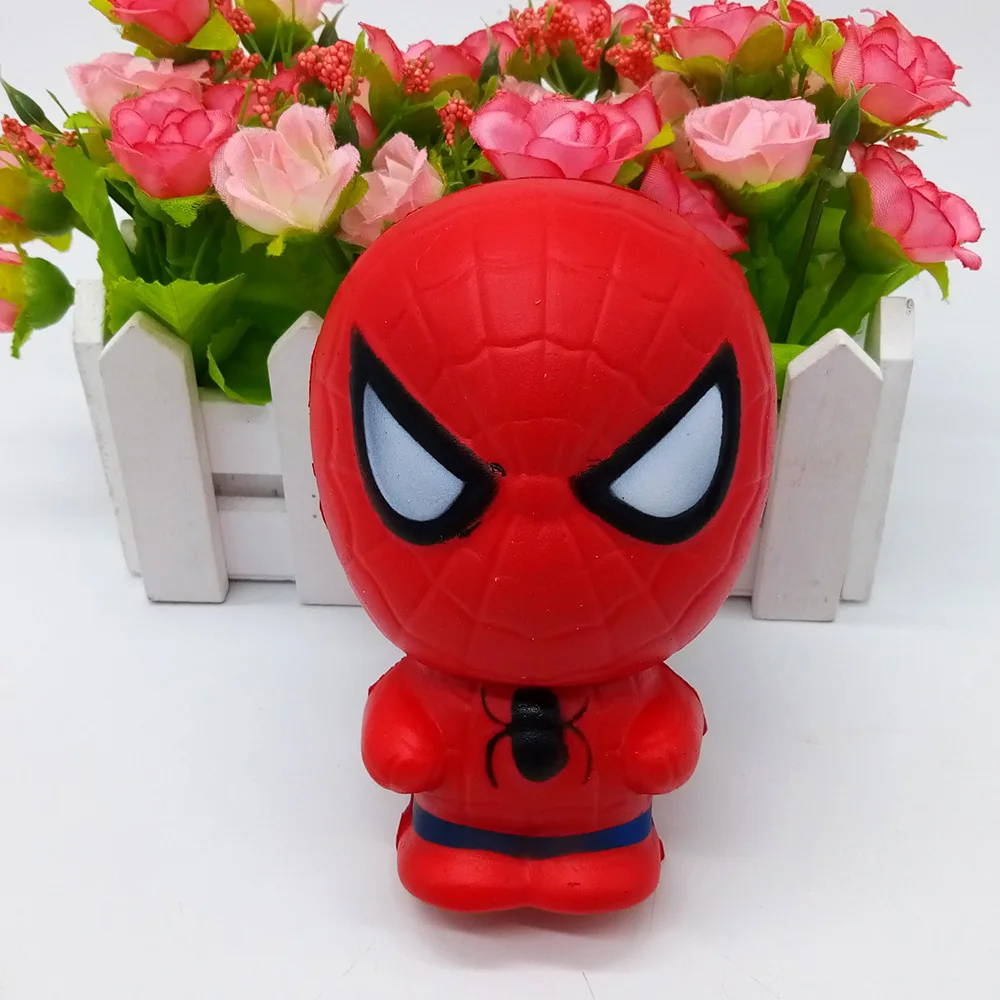 Disney Marvel Anime Dolls Spider-Man Hulk Iron Man Kawaii PU Stress Relief Squishy Toys Children Birthday Gifts