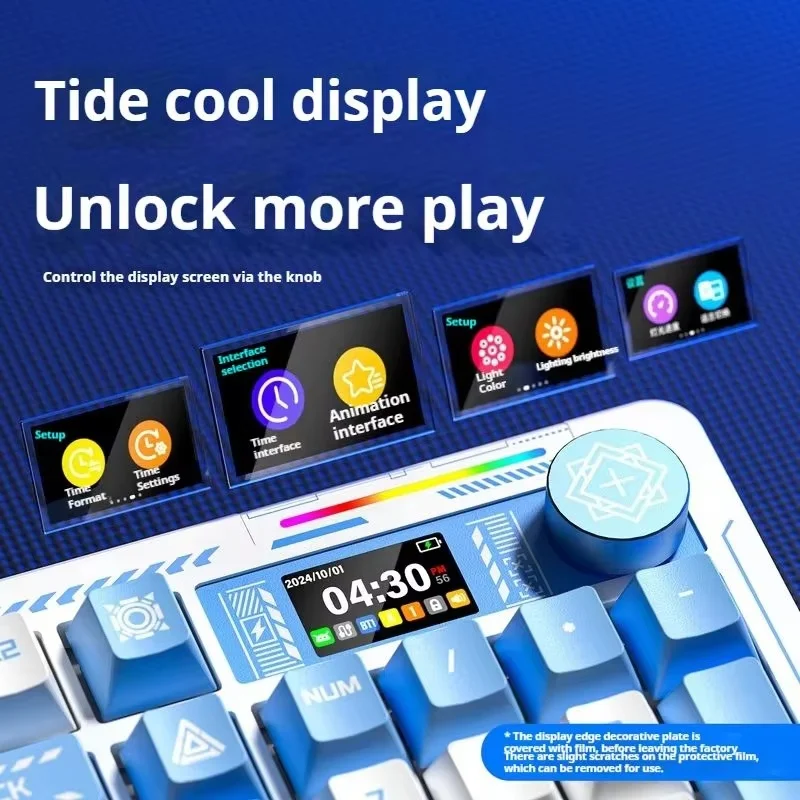 Lingbao K98pro Wireless Mechanical Keyboard Three Mode Full Key Hot Swappable Gasket Games E-Sports Keyboard Computer Peripheral