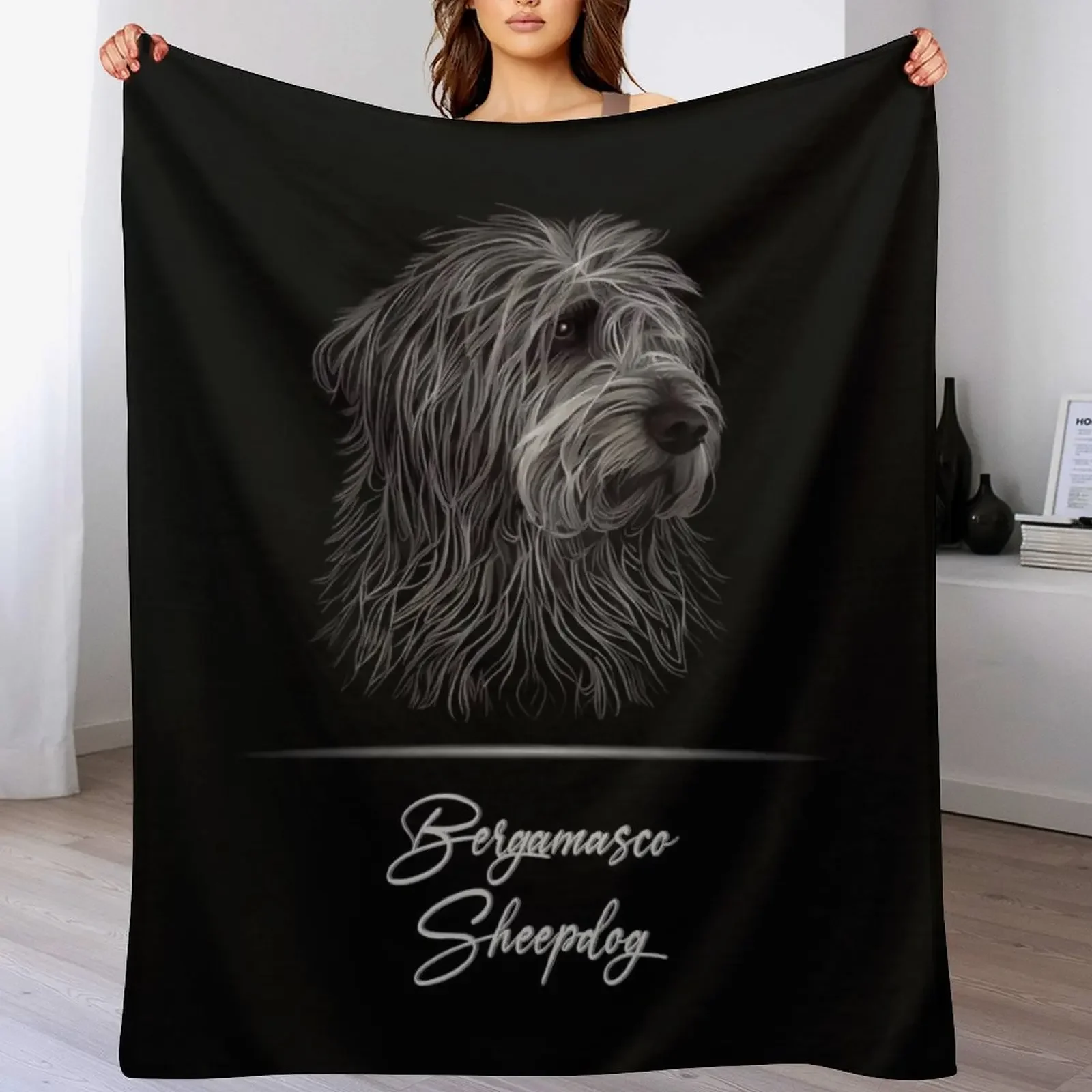 Bergamasco Sheepdog Throw Blanket All Season Lightweight Soft Blanket for Bed