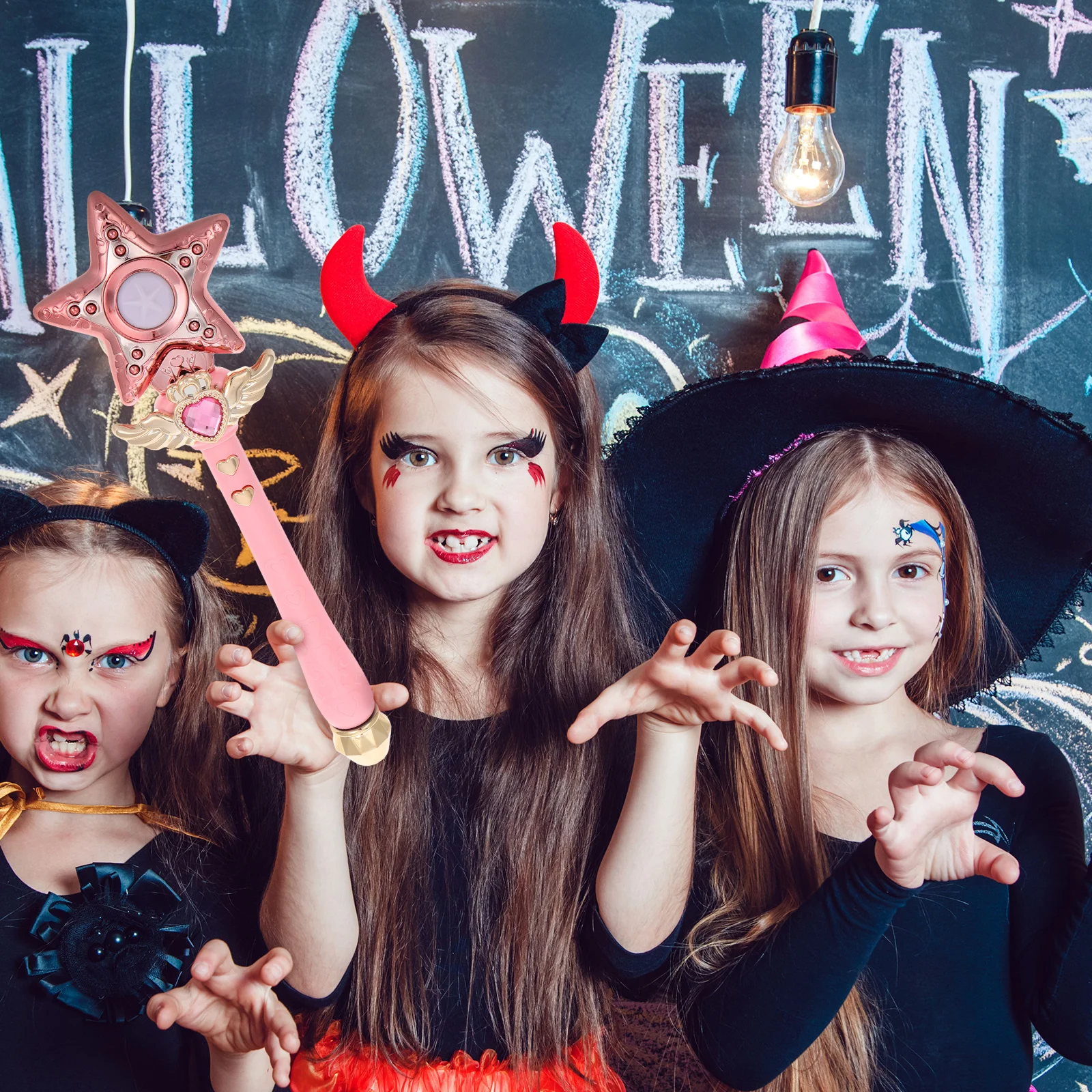 

Light Up Music Star Fairy Design Light and Sound for Kids Princess Party Dress-Up Accessory Birthday Favor