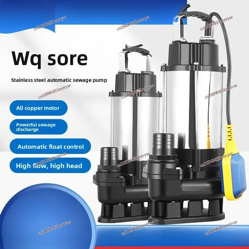 Sewage Pump Stainless Steel Household Septic Tank Fish Pond Mud Sewage Pump 220V Strong Discharge