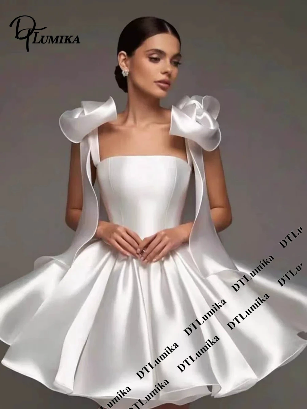 Vestido de Fiesta Mini con Lazo de Satén, Vestidos de Cóctel Brillantes y Elegantes 2026, Vestido de Eventos a la Moda, Vestidos Cortos Populares