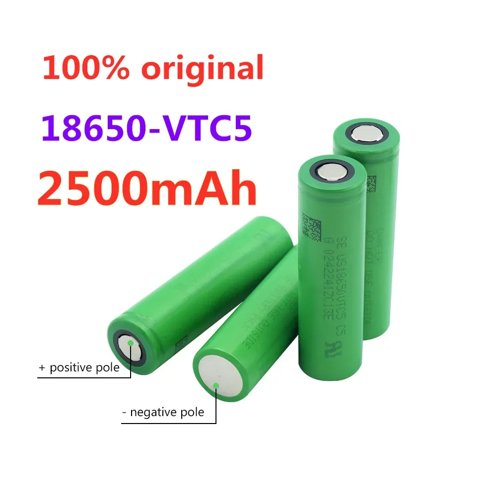 

100% New Original 3.6v 18650 VTC5 2600mAh Lithium Rechargeable Battery US18650VTC5 30A Discharge for Flashlight Toys