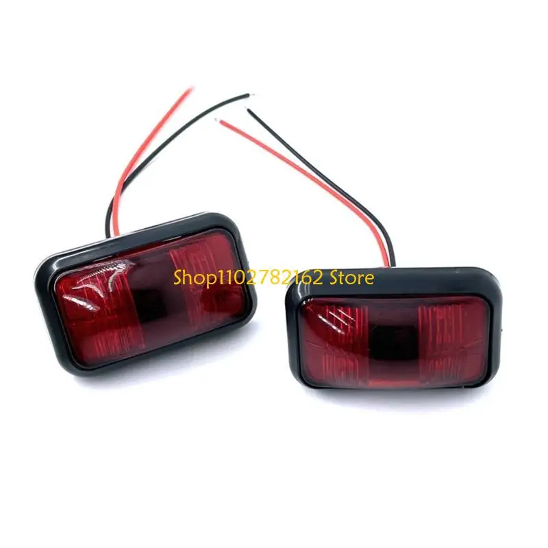 

547B 5Pcs 6 LED Side Led Marker Trailer Marker Lights for Trucks, Marker Light Amber, Rear Side Marker Light 12V-24V