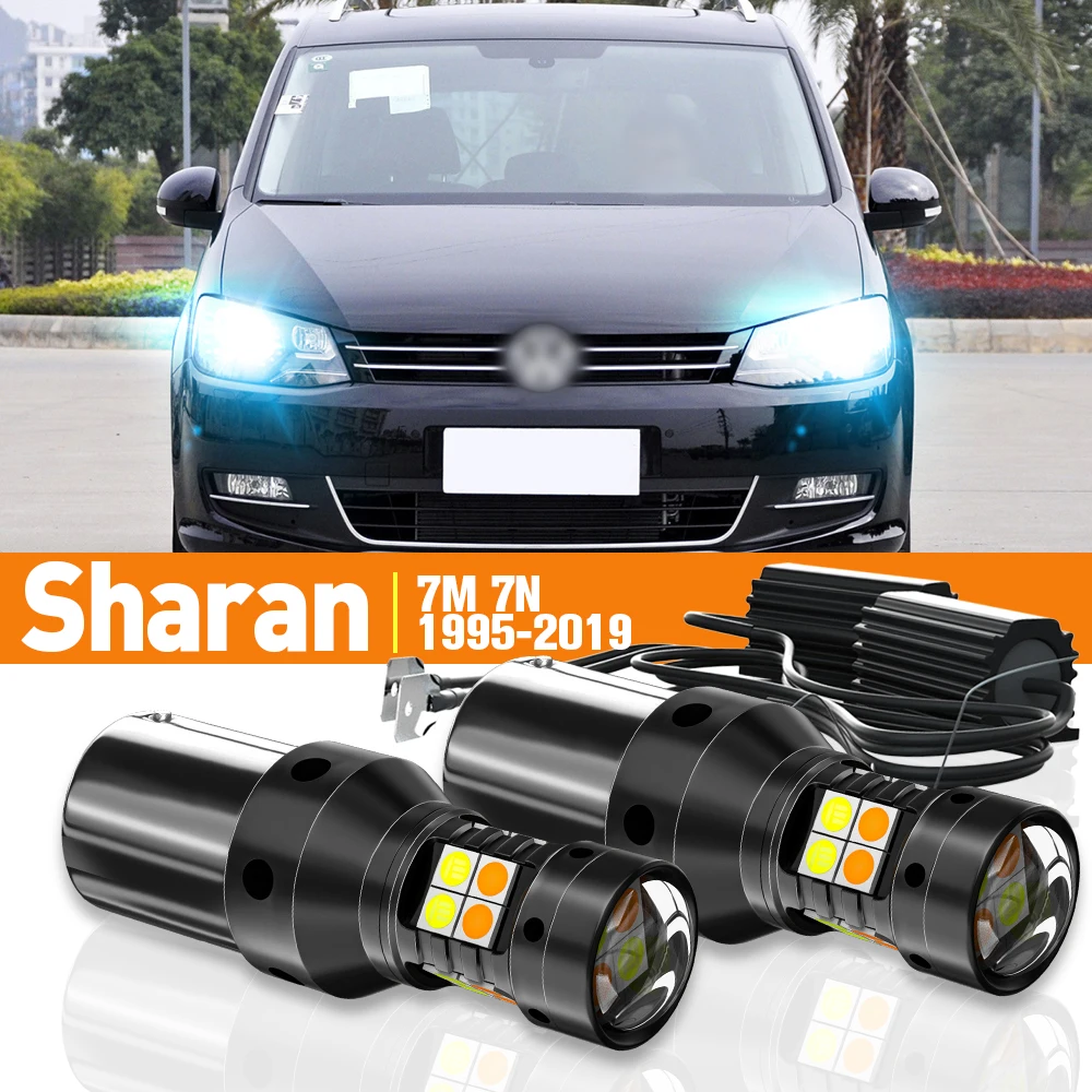 

2pcs LED Dual Mode Turn Signal+Daytime Running Light DRL For VW Sharan 7M 7N 1995-2019 2011 2012 2013 2014 Accessories Canbus