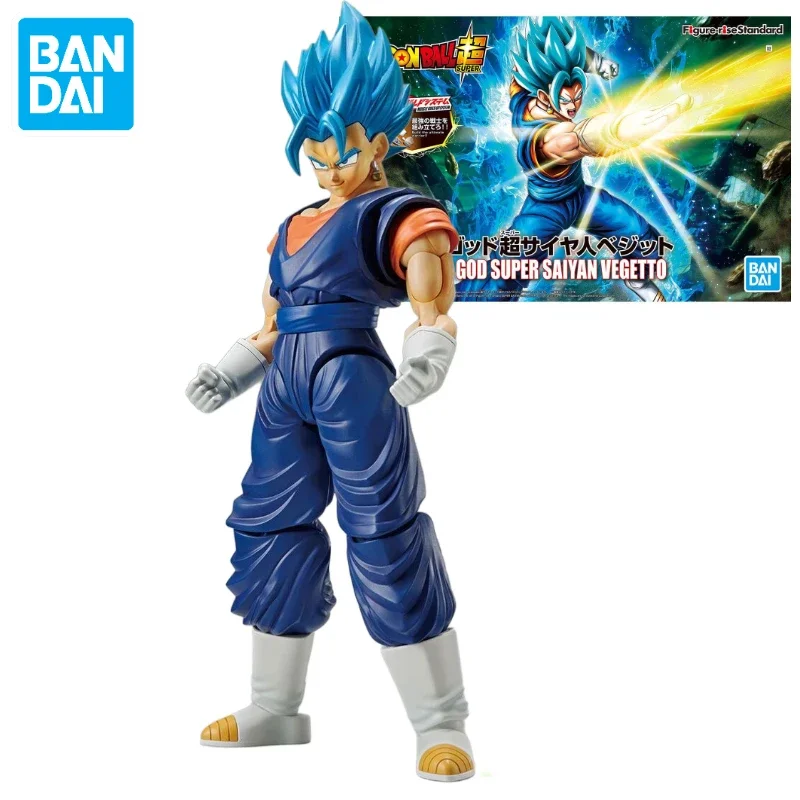 Original Bandai Figure-rise Standard FRS Super Saiyan Vegetto Blue Hair Assembly Model Anime Action Figure Toy Gift Collection