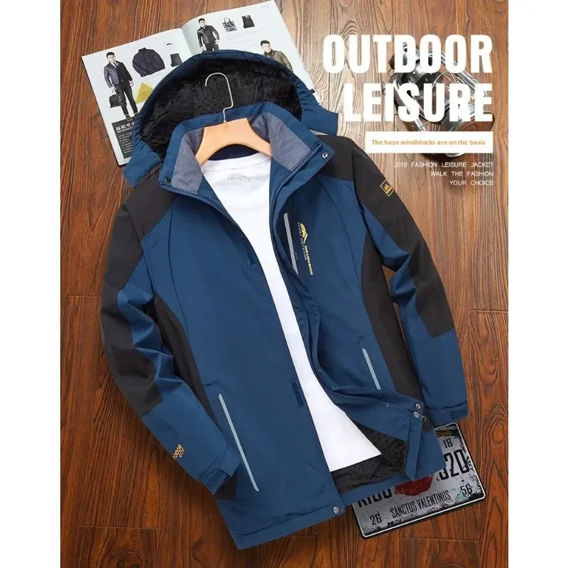 LIBIELIY   Mens Jacket Waterproof Hiking Men Outdoor Coats Windproof Windbreaker Camping Hunting Running Trekking Fishing