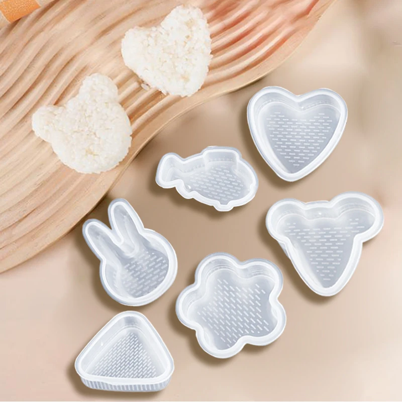 Cartoon Rijstbal Mold Kit - 3-in-1 Sushi Press & Bento Shaper voor Japanse Onigiri, Non-stick DIY Tools