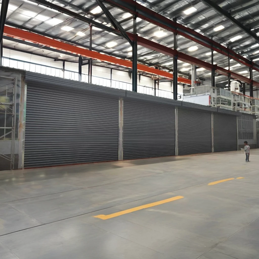 High Quality Automatic Galvanized Steel Windproof Roller Shutter Door Large Size Safety Rolling Foldable Door Modern Design