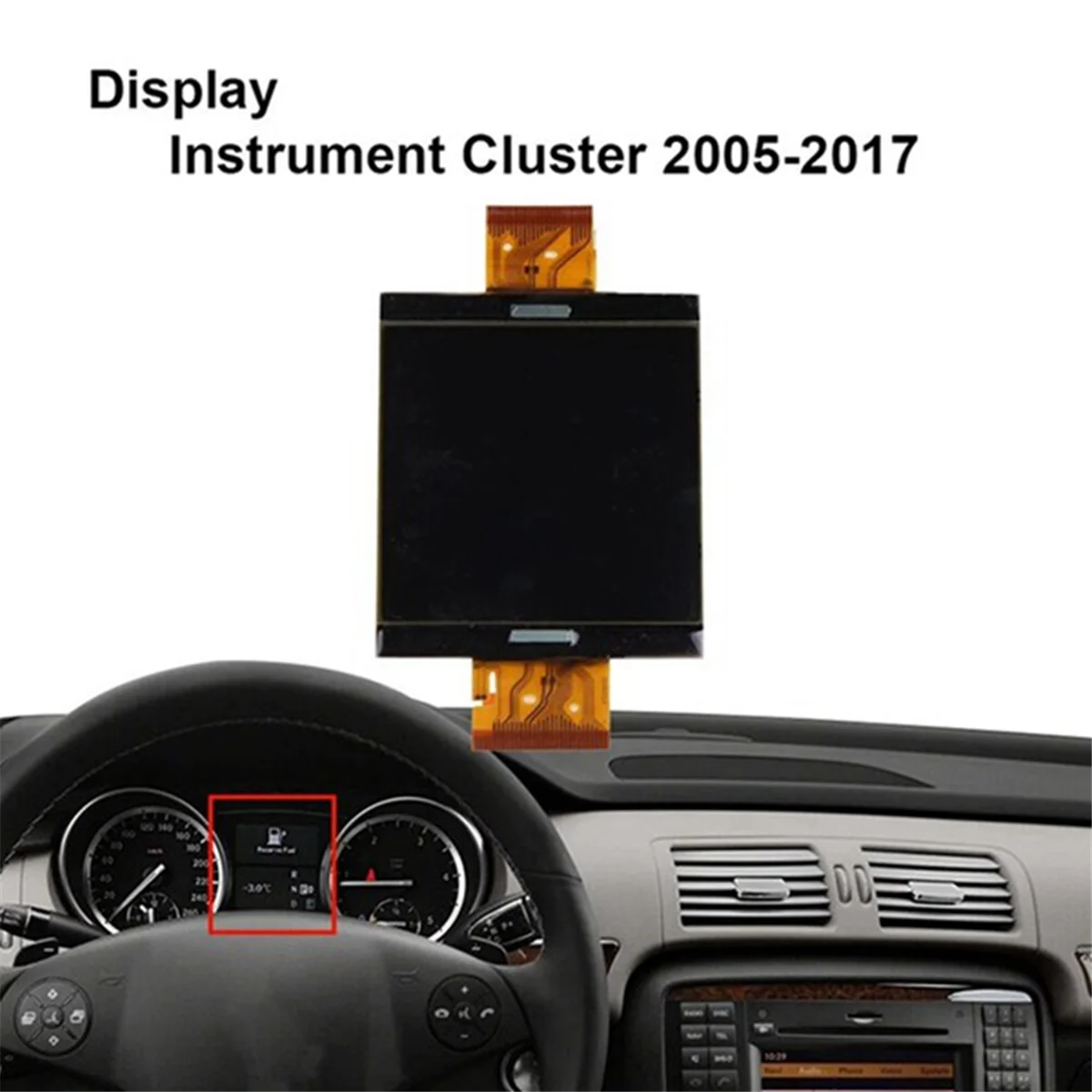 Car Speedometer Dashboard Display for Mercedes Benz ML W164 GL X164 LCD Display Screen Replacement