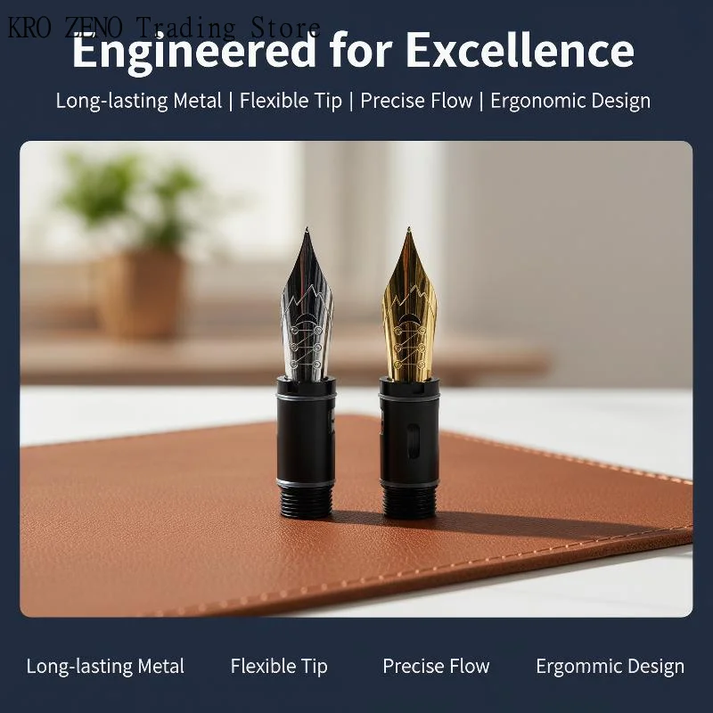 

1pcs Creative For MAJOHN P136 P137 P138 P139 No.6 Solf Flex Nib Grip Section Fountain Pen Copperplate ES ER Round Body Point Nib