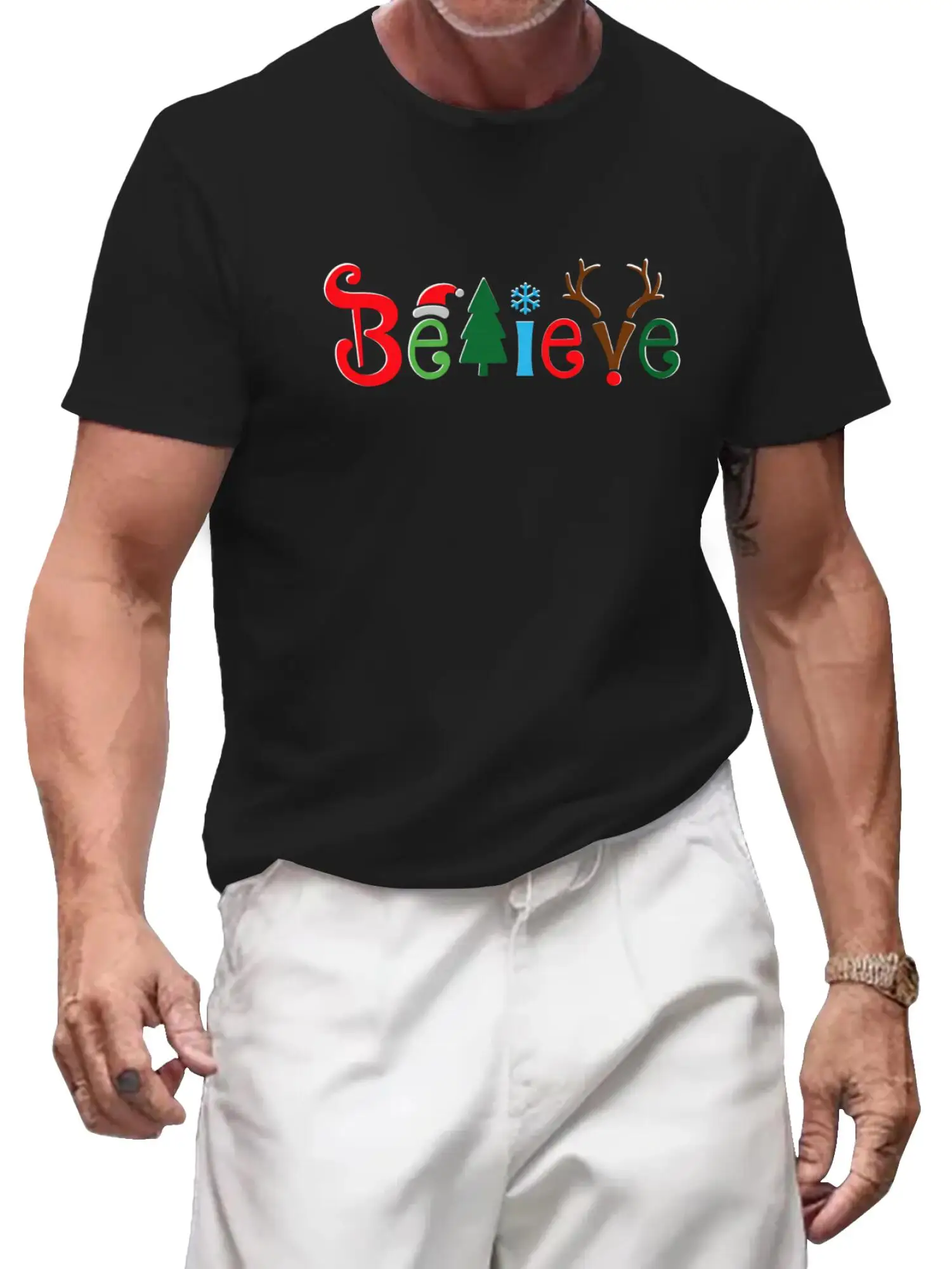Believe Christmas Shirt, Christmas T-shirt, Christmas Family Shirt,Believe Shirt,Christmas Gift, Holiday Gift.Christmas Shirt