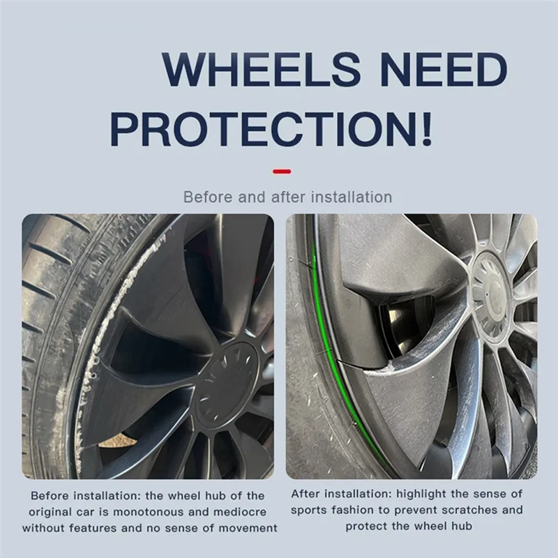 NEW-21 Inch Car Hub Cap Rim Patch For Tesla Model Y 2021-2023 Induction Uberturbine Wheel Cover Protectors