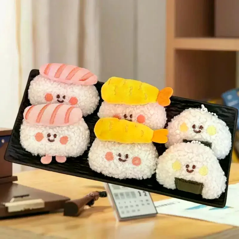 귀여운 음식 모양 열쇠고리 스시 장식 백팩 참 장식품 기발한 선물