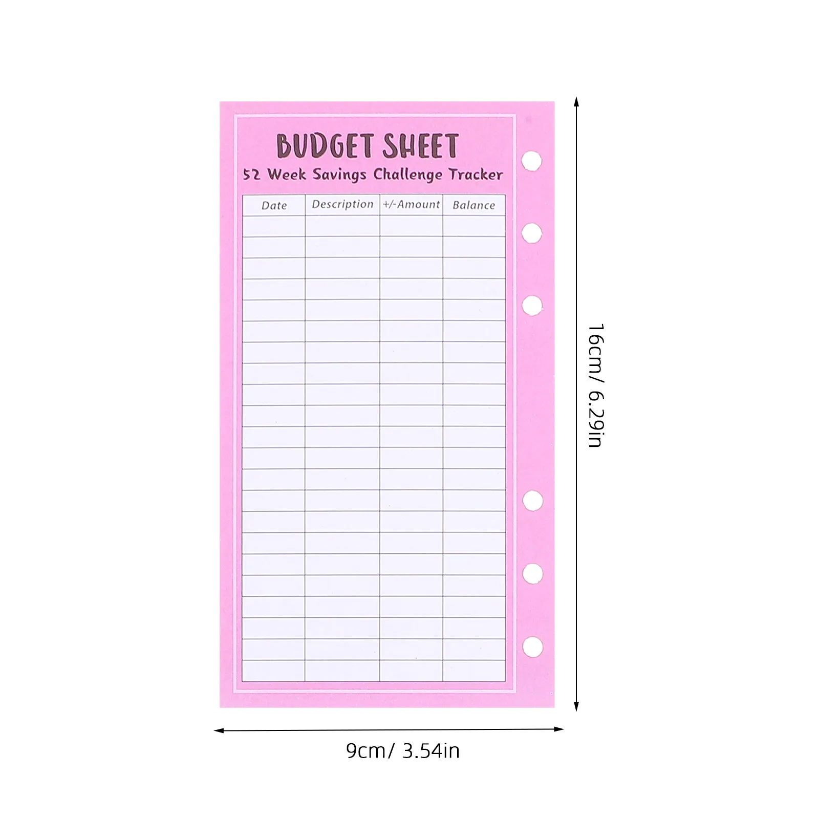 48Sheets A6 Savings Challenge Sheets 6-Ring Compatible Portable Finance Tracker Paper for Budgeting Money Saving Goals view 6