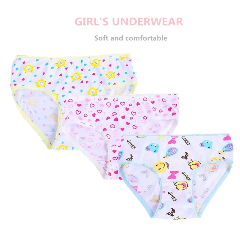 12Pcs /Lot Baby Girls Briefs Underwears Children Short Underpants Kids Panties 1-12Years