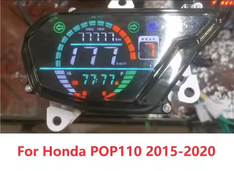 For Honda POP110i POP110 2015-2024 Motorcycle Speedometer Tachometer LED Digital Meter Assembly