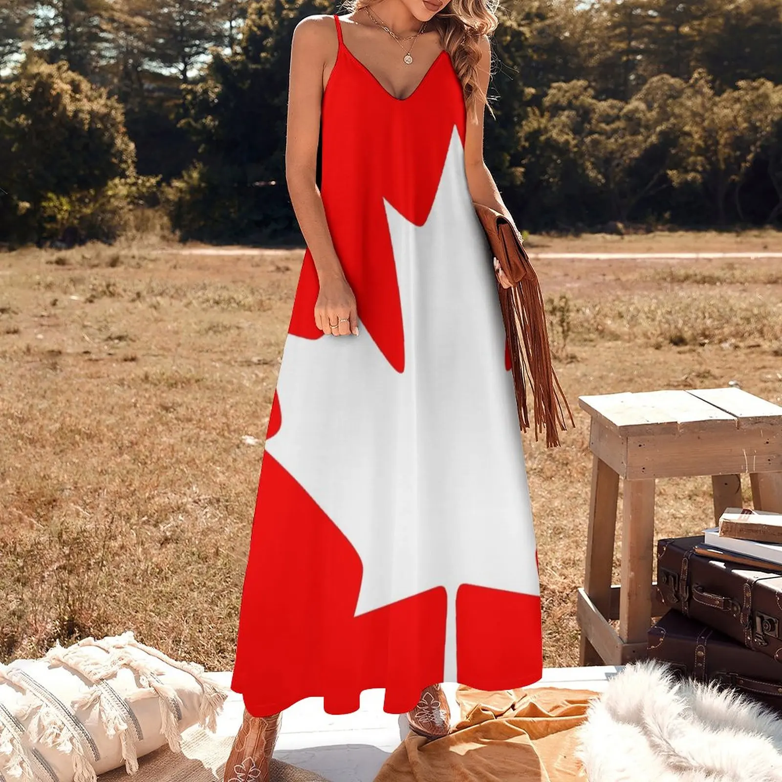 Canada - Maple Leaf Sleeveless Dress women's clothing trend 2023 evening dress women dress for woman sexy short dresses daring