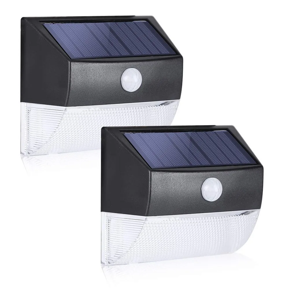 

2pcs/lot Super Bright LED Transparent Solar Motion Sensor Lights Outdoor with Solar Wall Lights Outdoor for Garden/Yard