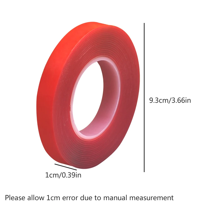 両面透明防水粘着テープ,1ピース,長さ5m,赤,両面,粘度,防水,両面
