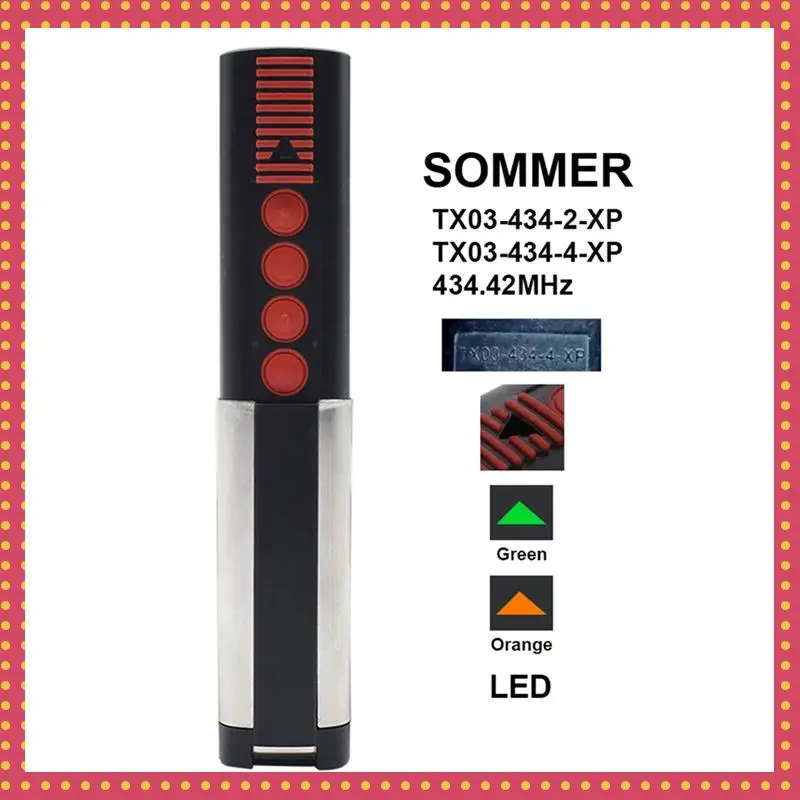 

B74A 3X TX03-434-4-XP TX03-434-2-XP 434,42 МГц пульт дистанционного управления для гаражных ворот, открыватель ворот для SOMMER 4014 4022 4013