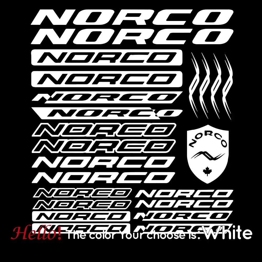 Vinyl Graphic Decal Set, For NORCO Bike Frame, Car Styling (Mountain Cycling, ATV, BMX, Road Racing, Bicycle)