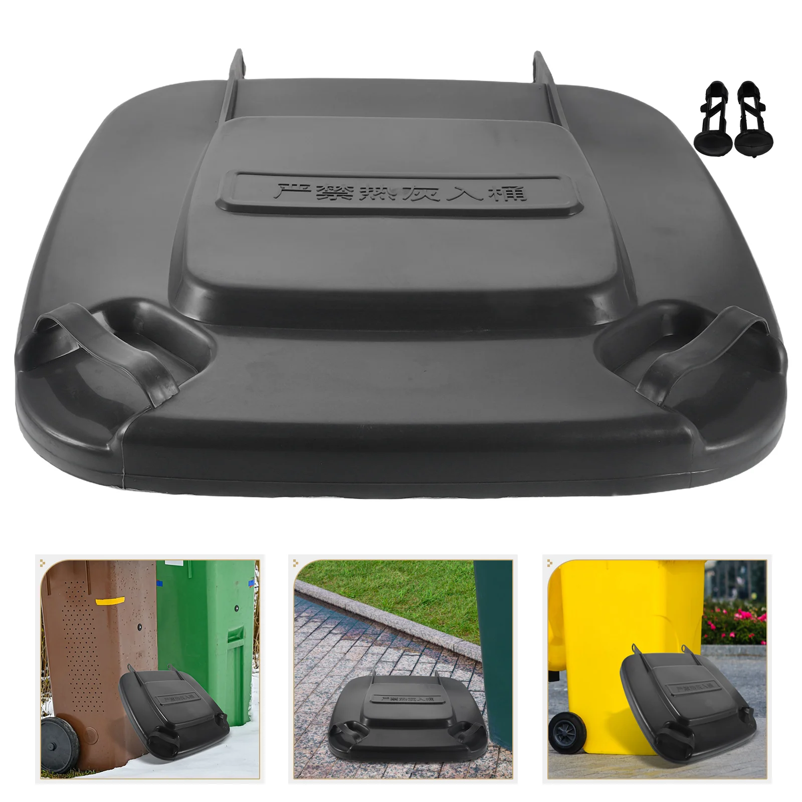 

Plastic Trash Can Lid Replacement Garbage Bin Flip Lid Outdoor Garbage Bins Topper Bucket Cover For Kitchen And Outdoor Use 50L