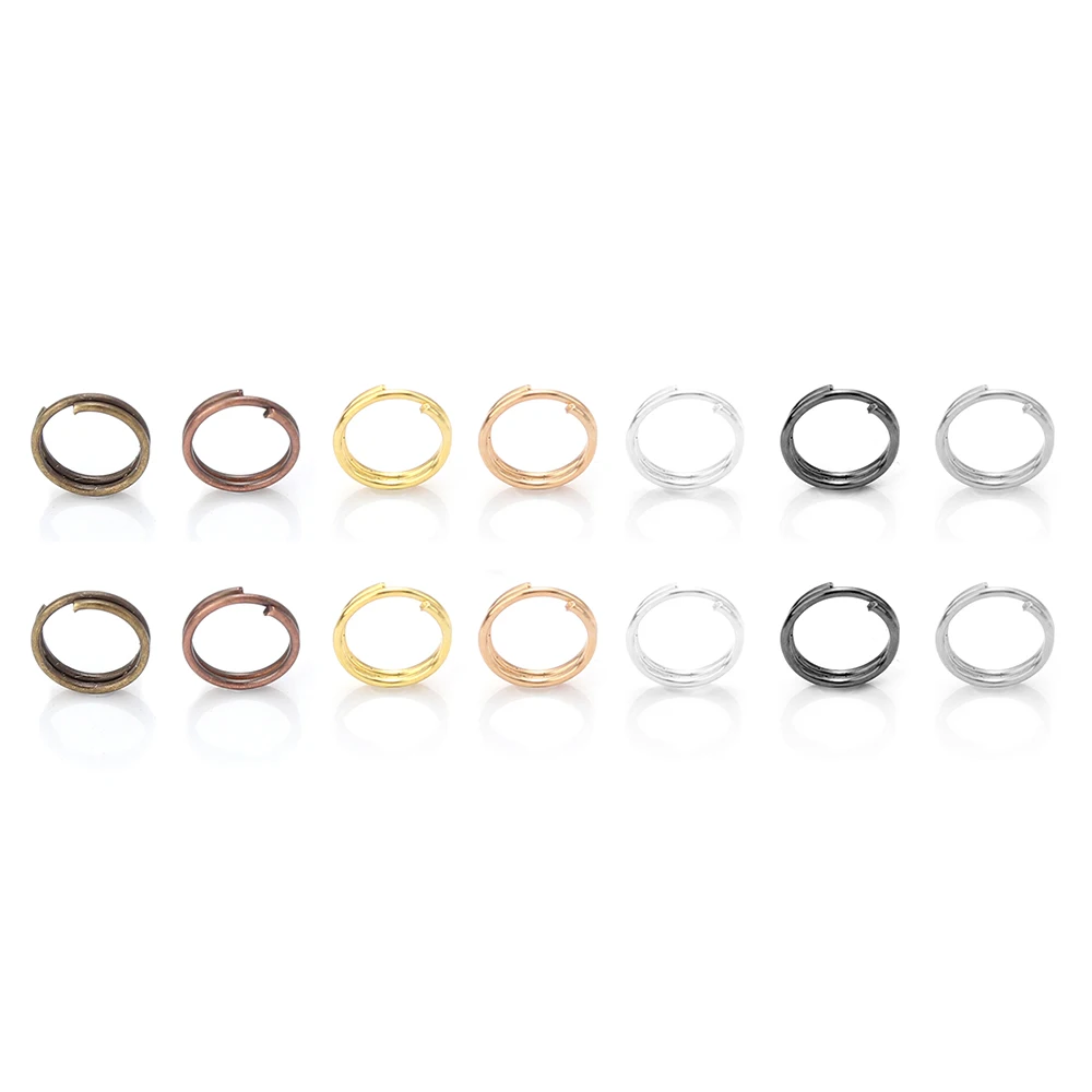 50-200 Stück 4-20mm Metall-Spaltringe Doppelschlaufen-Verbindungsstücke für DIY-Halsketten, Armbänder und Schmuckherstellungszubehör – Detail 4