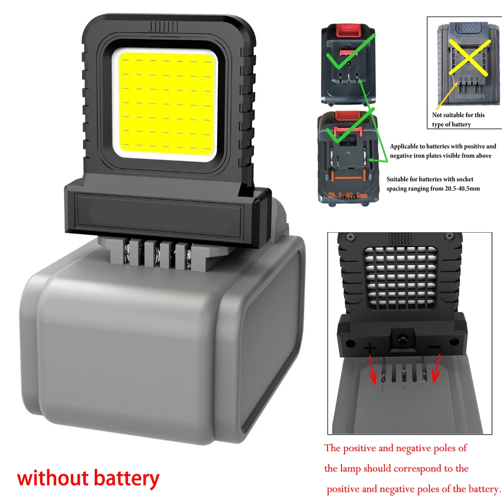 14W LED Work Light Camping Lantern Pocket Work Light For 20V/21V Power Tool Lithium Battery Accessories