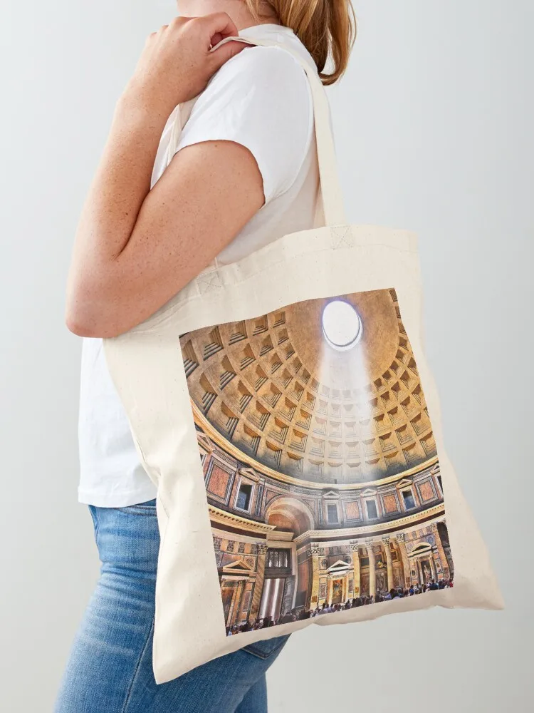 

Divine light in the Pantheon of Rome Tote Bag canvas tote sacs de shopping personalized tote bag supermarket folding bag