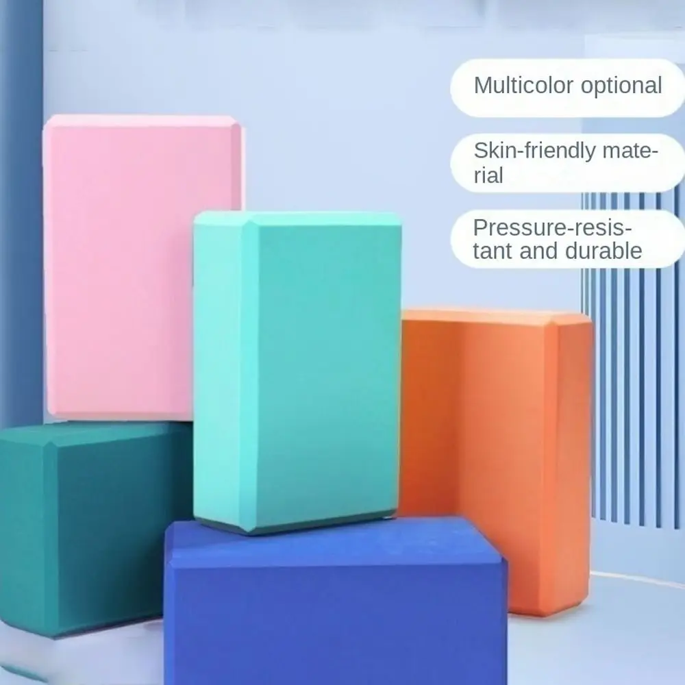 Bodybuilding Equipment High Density Yoga Foam Blocks Non-slip Solid Color Yoga Block Lightweight EVA Props Brick Meditation