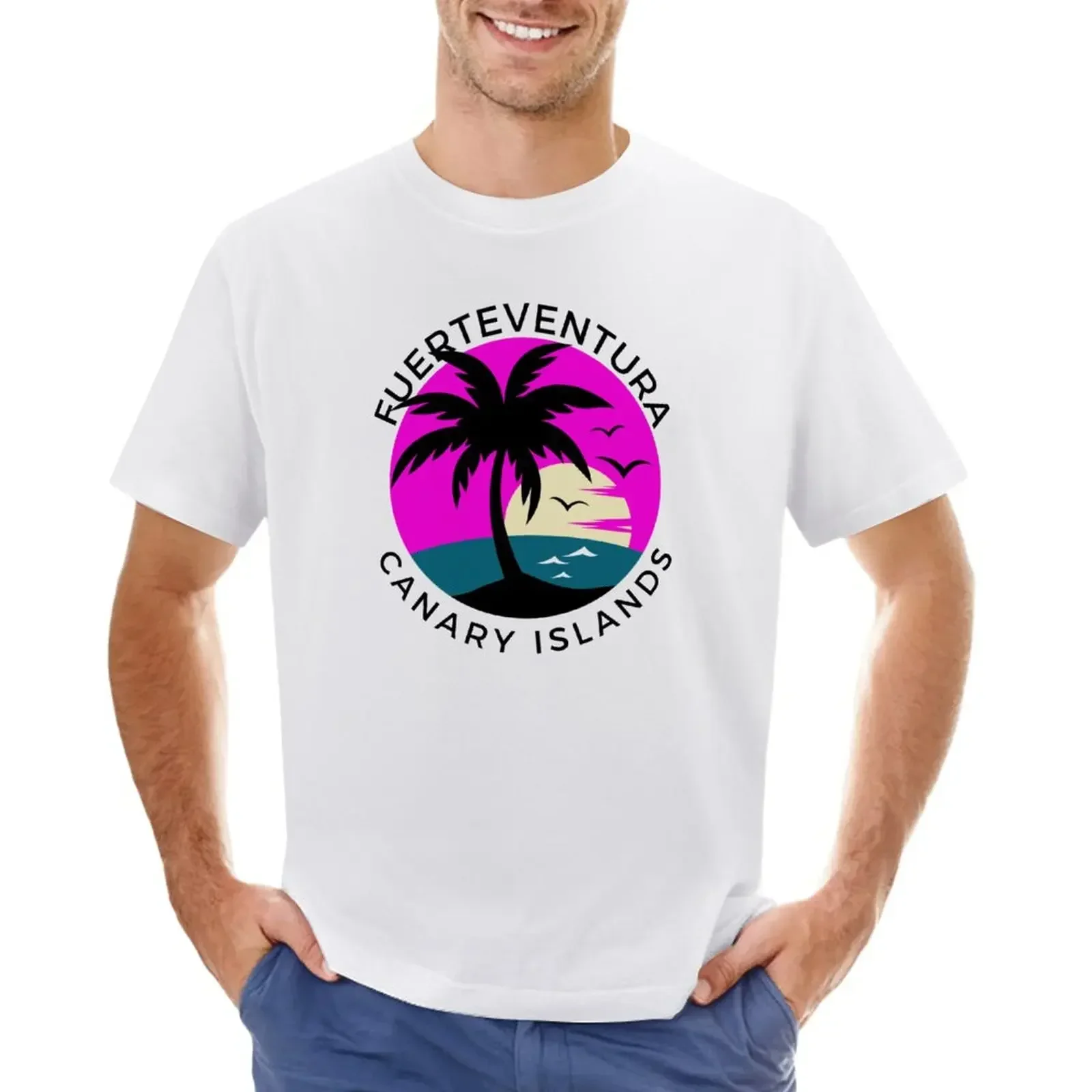 Retro Fuerteventura Canary Islands T-Shirt quick-drying plus size tops quick drying oversizeds mens tall t shirts