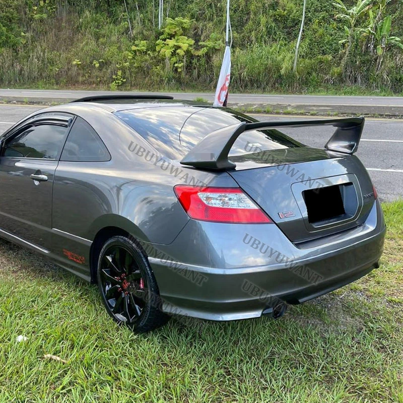 For Honda Civic 2Dr Coupe JDM FD2 Mugen Style 2006-2011 High Quality ABS Plastic Rear Wing Roof Rear Box Decorated Spoiler