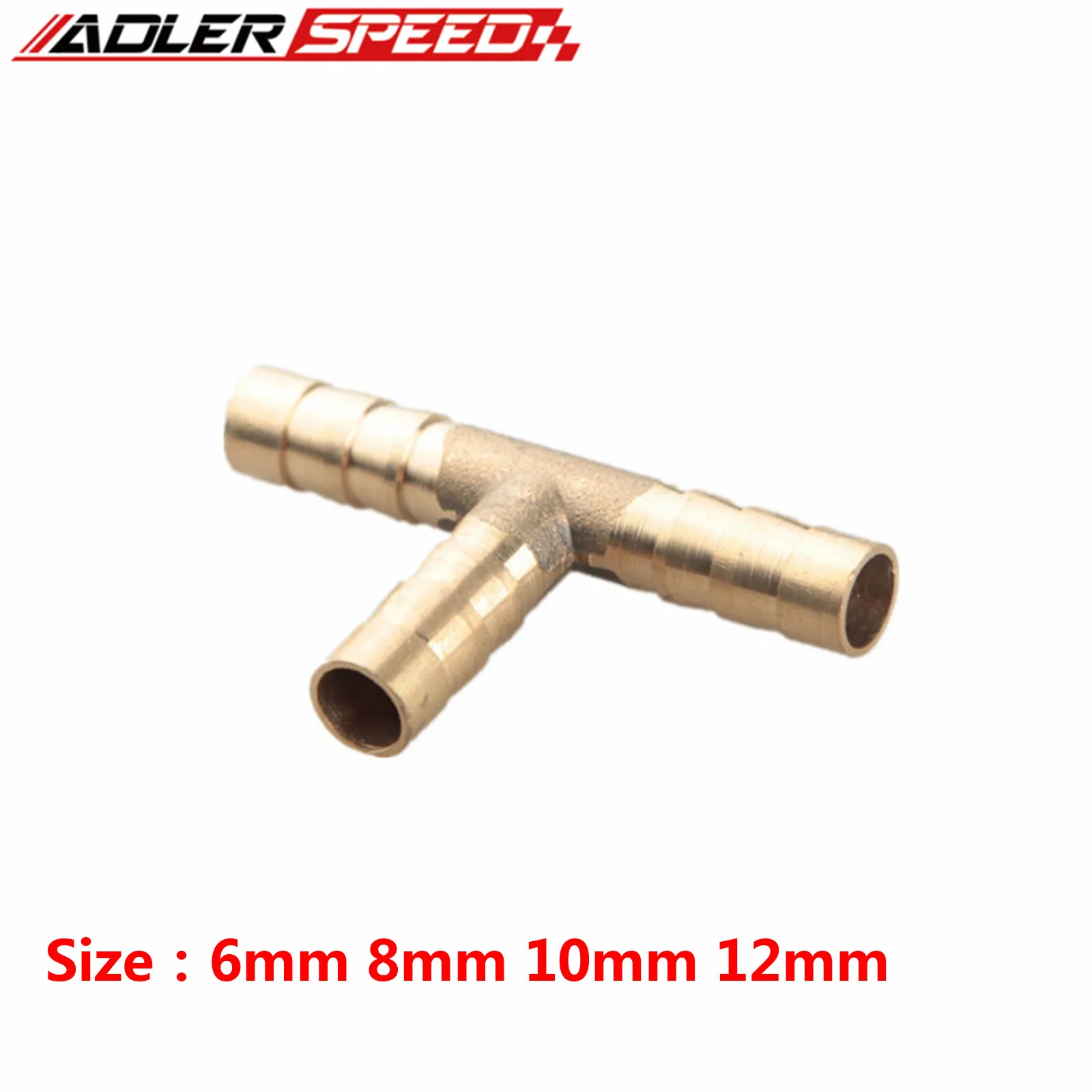 

4mm 6mm 8mm 10mm Brass Barbed 3 Way T Piece Joiner Fuel Hose Joiner Tee Connect Air Water Gas