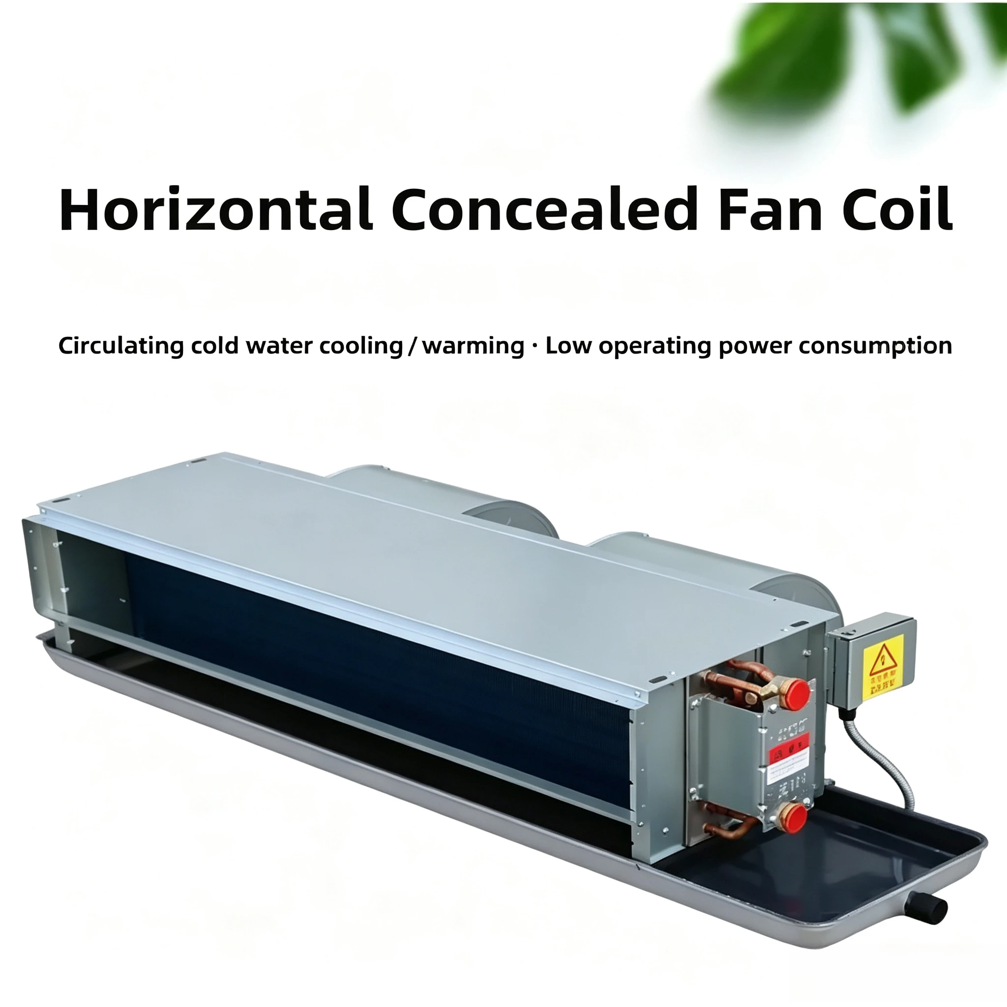 Horizontal Concealed Duct Fan Coil Unit Large Airflow Commercial Cool Heat Ventilation Unit For Workshop Factory