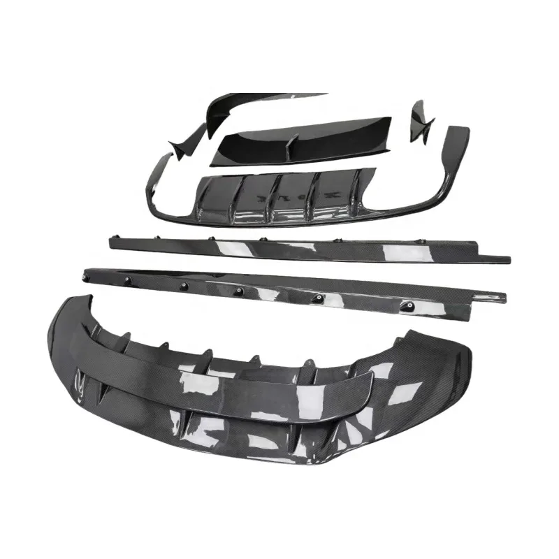 

For Bentley Bentayga 2021-2024 SP Style Carbon Fiber Front Lip Side Skirt Diffuser Rear Spoiler