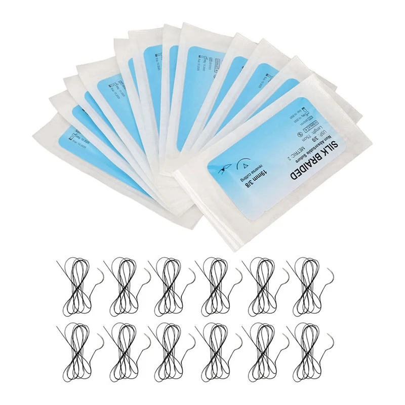 12pcs-suture-set-suture-thread-with-curvedneedle-wound-suture-practice-thread-for-clinic-for-veterinary