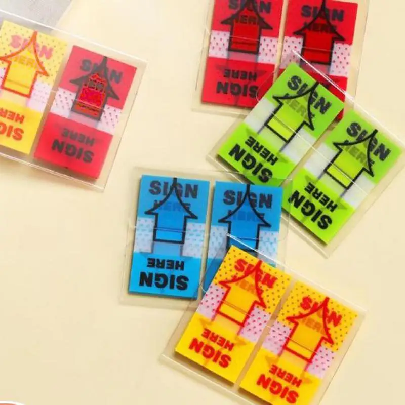 

50pcs/set Colorful Sign Here Stickers, Arrow Labels Stickers Adhesive Sign Here Tabs Flags for Documents Notebooks Home Office