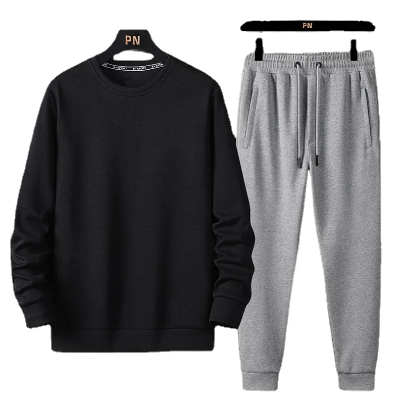 

Tracksuit Men Clothing Autumn Fashion Long-sleeved Round Neck Men's Clothing Loose Casual Sports Suit Plus Size 10XL