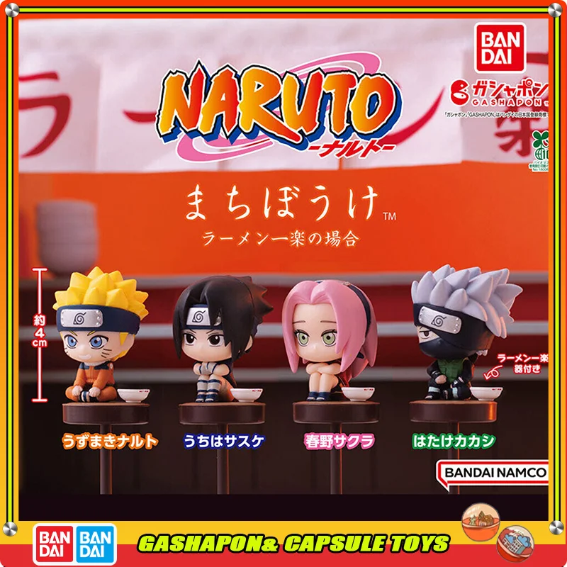 

Bandai Action Figures Model NARUTO Sasuke Kakashi Sakura Gashapon Ball Rāmen Ichiraku Collect Ornaments Official Genuine