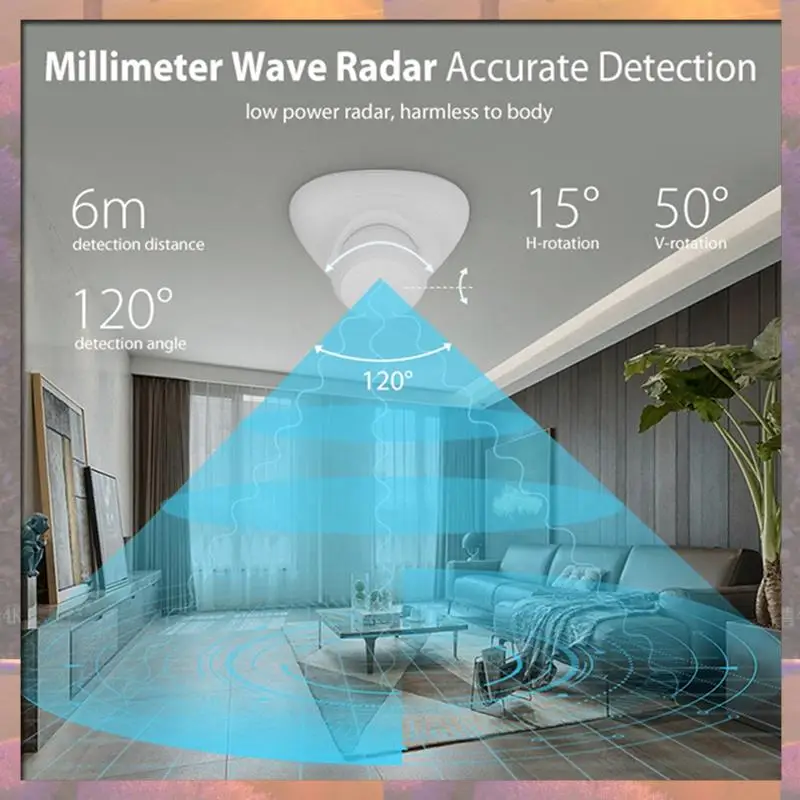 

Top Sale Tuya Zigbee Wifi Human Presence Detector 24Ghz Radar Detector Microwave Wireless Easy Install
