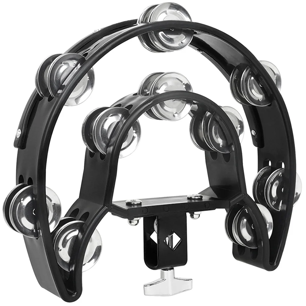 

Black Metal Hand Rotating Bell Drum Kit Toys Tambourine Musical Instruments Adults Kids Party Fun Music Hand Bells Shaking Small