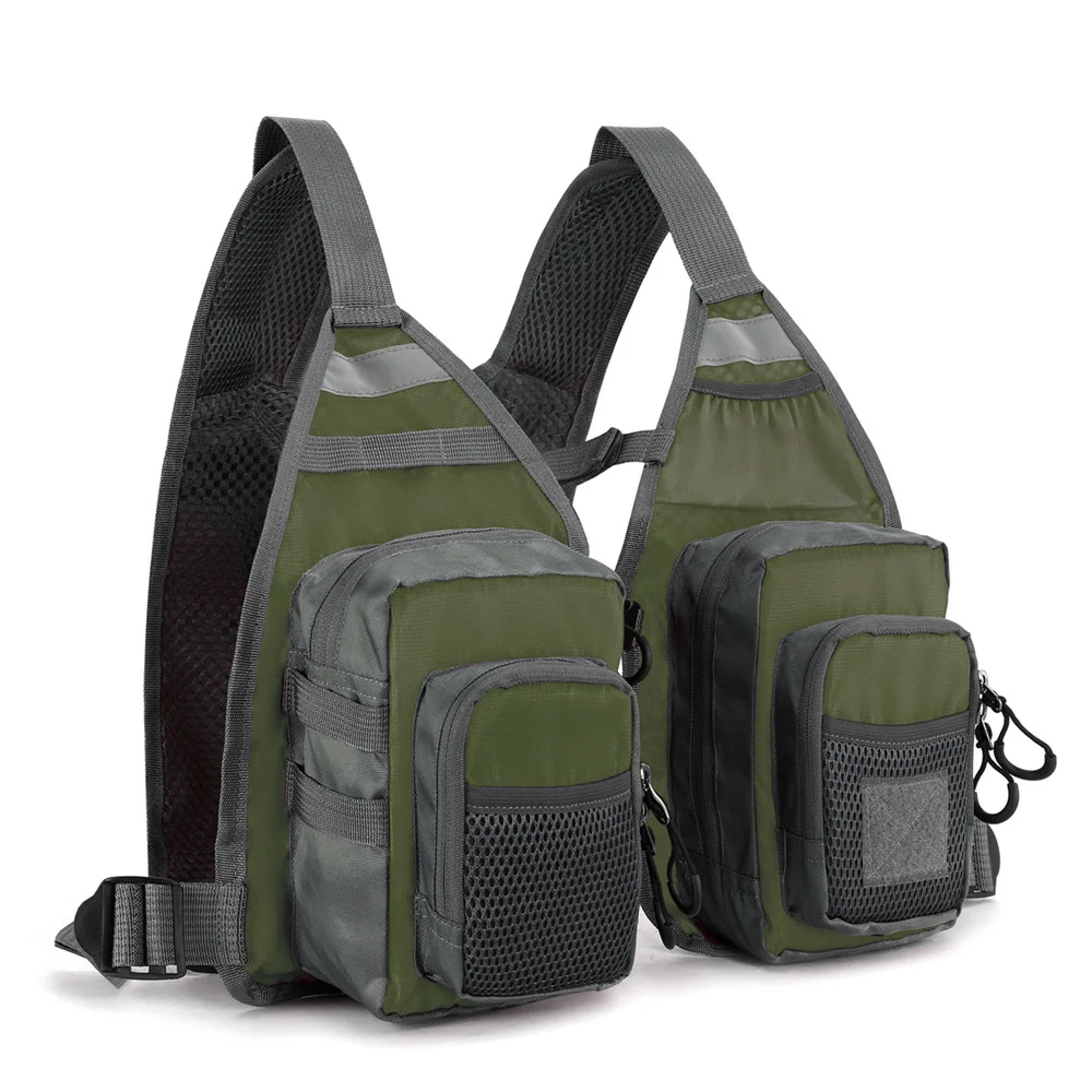 Men'S Fishing Vest Bag Cycling Fishing Vest Bag Multifunctional Chest Bag Ultra Lightweight Fly Fishing Vest for Men Women view 4