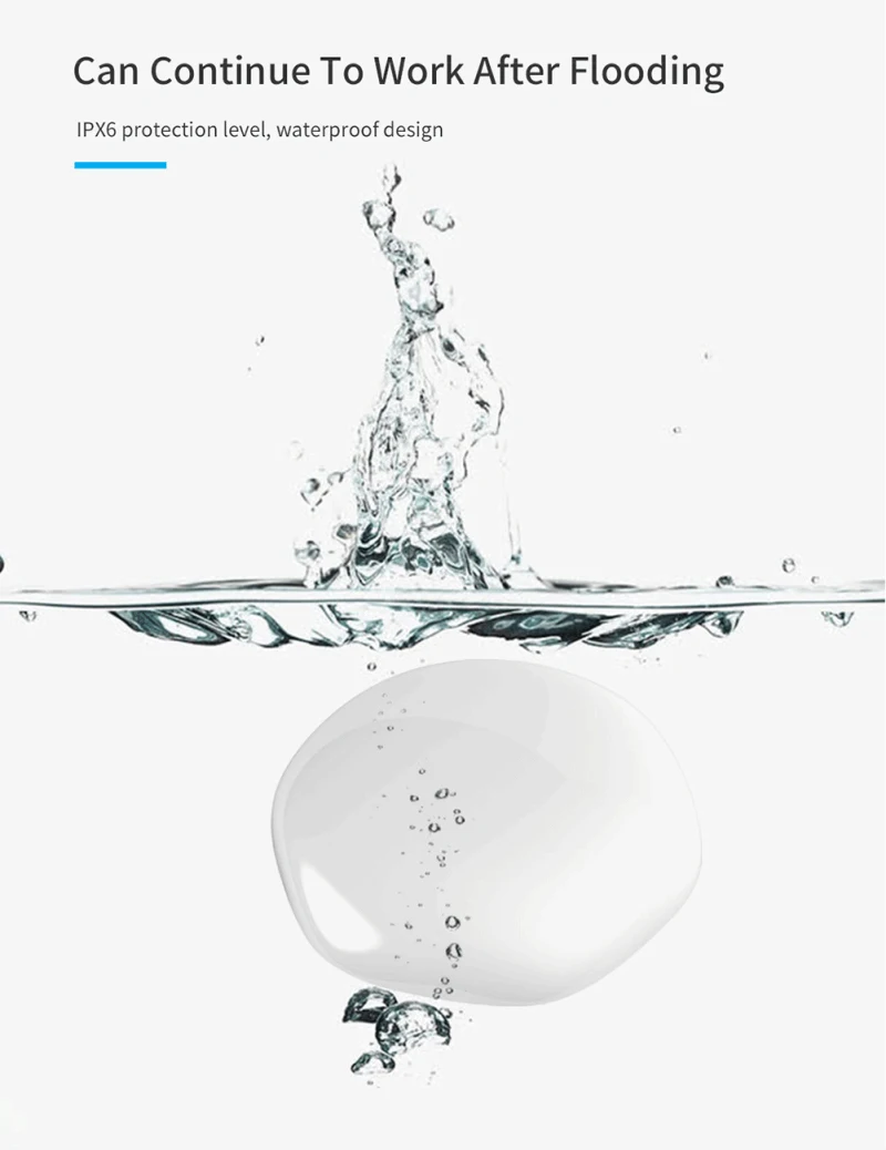 ZigBee TUYA Water Leak Detector Sensor Water Water Linkage Alarm Smart Life APP Remote Monitoring Flood Alert Overflow Security