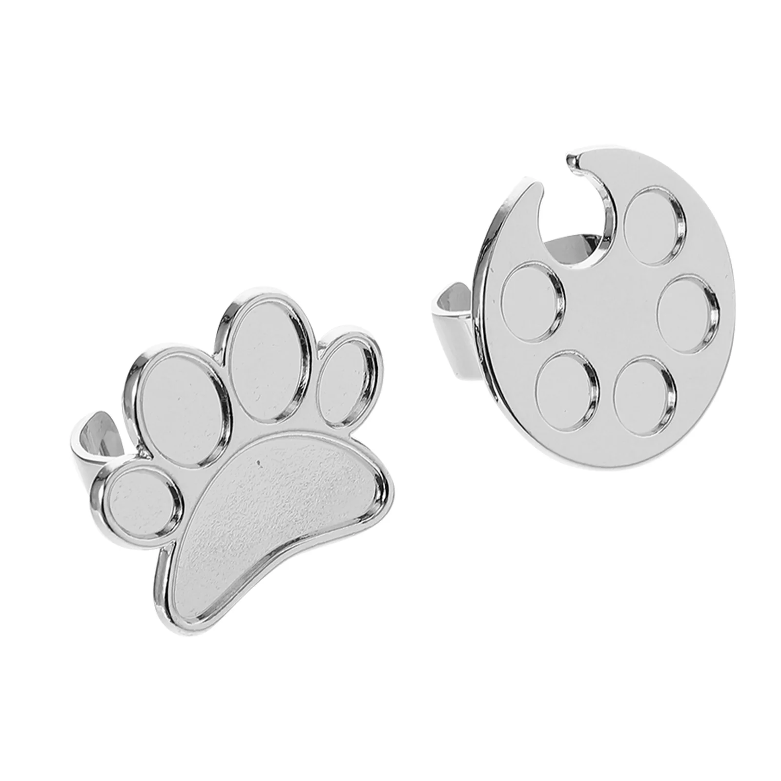 2 個ネイルペイントボードフィンガーリングパレットユニークなデザイン顔料を混合するための口紅ファンデーションネイルアートポリッシュトレイカラー